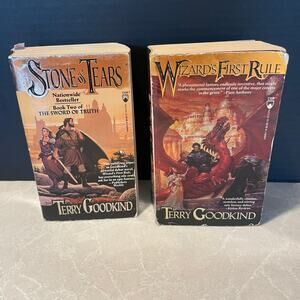 Terry Goodkind 2 Books Stones of Fear Wizard's first rule both 1st Edition
